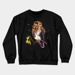 Ruru / Morepork - native bird of Aotearoa (New Zealand) Crewneck Sweatshirt